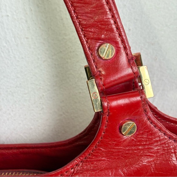 TORY BURCH Glazed Bombe Leather Tote Shoulder Bag - Picture 15 of 16